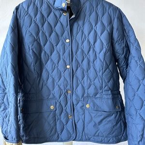Women's XXL Eddie Bauer Quilted Goose Down Jacket in Navy Blue